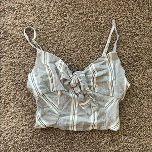 Gray crop top